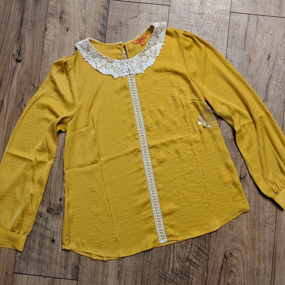 NWOT Modcloth Size Large Peter Pan Collar Blouse